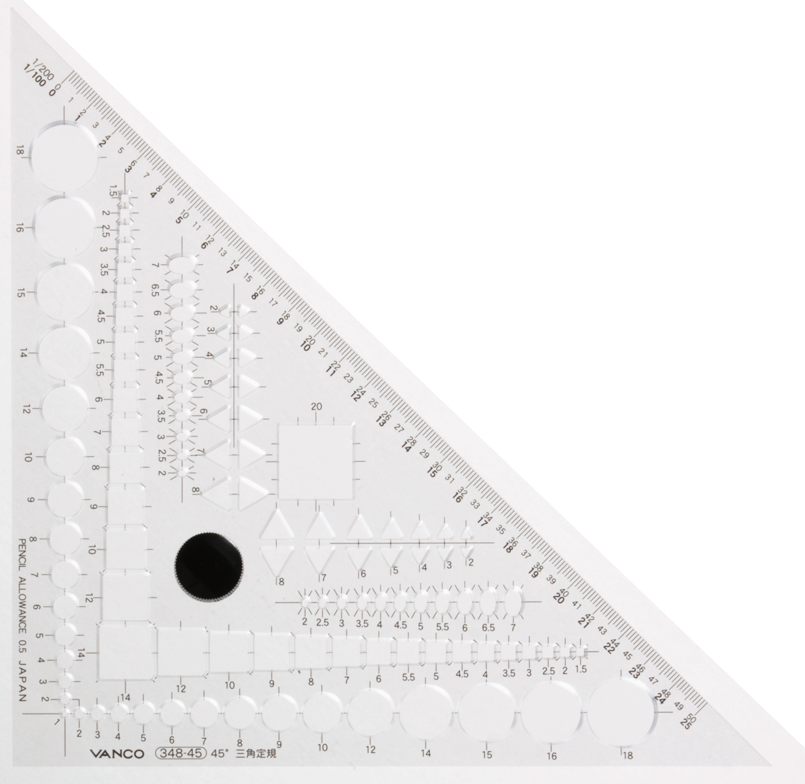 バンコ 三角定規45°テンプレートプラス-