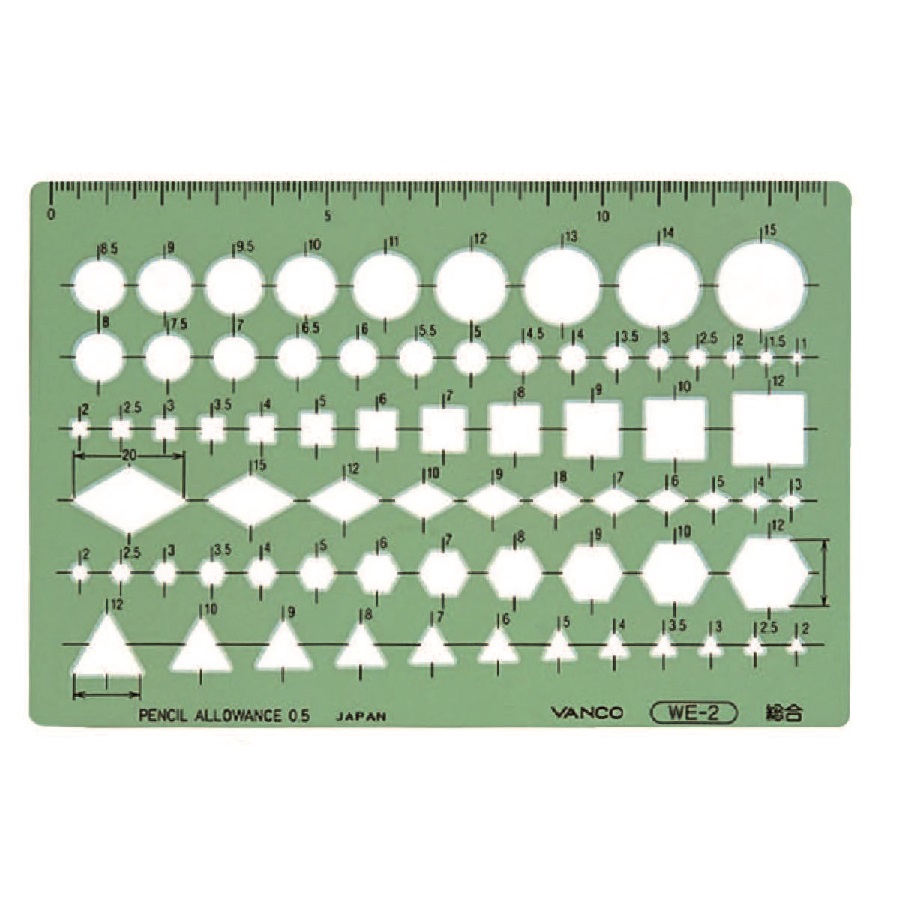 (未使用･未開封品)　バンコ テンプレート WE-300 kmdlckf テンプレート 円定規 80mm 120mm バンコ WE-300 20096 : ふどた